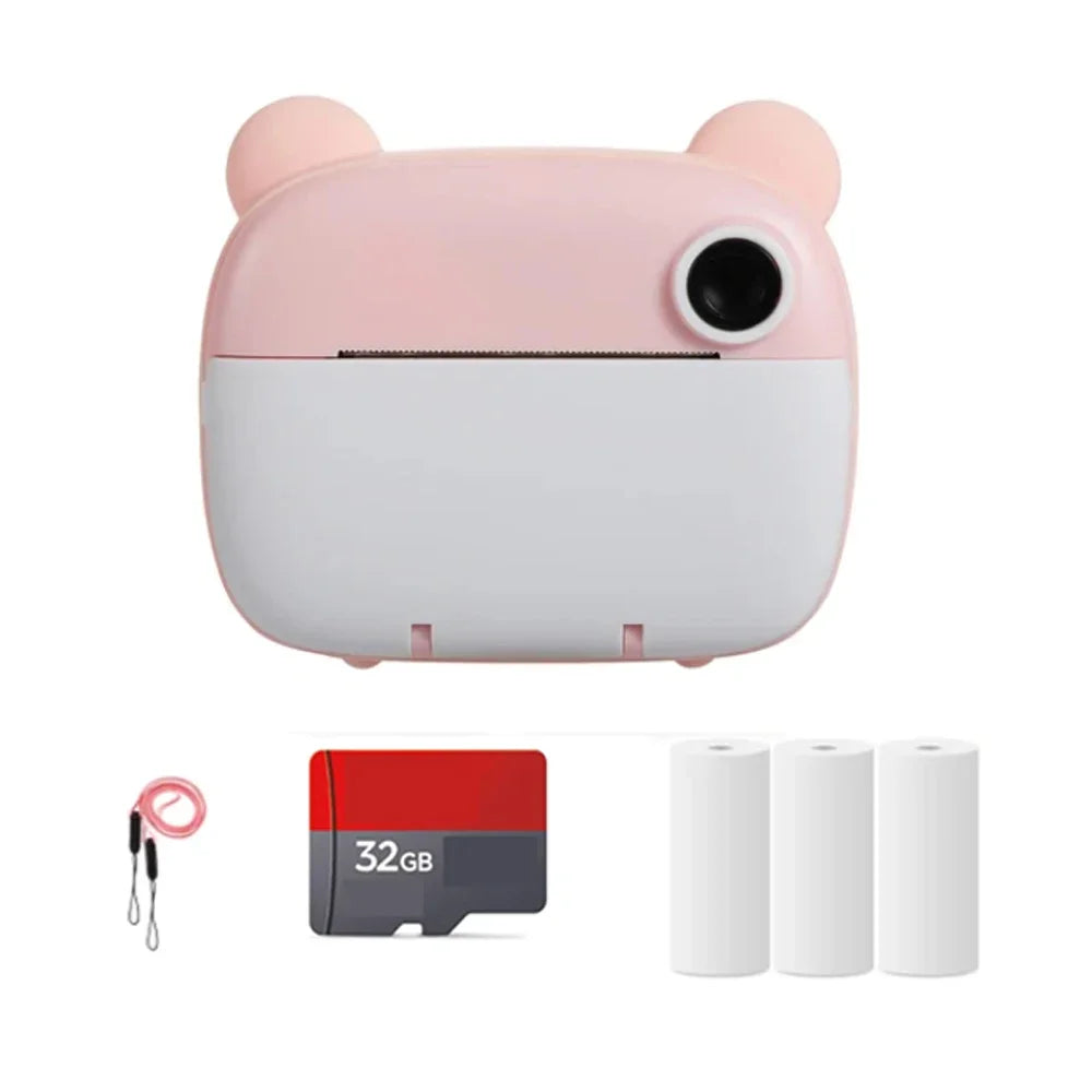 Cámara Infantil Instantánea con Impresión y Tarjeta SD de 32GB Gratis